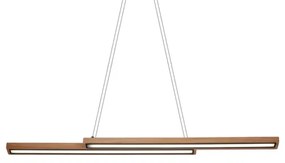 Candelabru LED SENTO suspendat pe cablu, 19W/230V, lemn