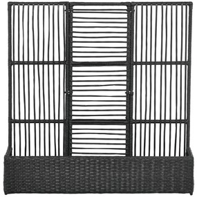 Outsunny Blumenkasten cu grilaj, rezistent la intemperii, Ratan Polyrattan, 103 x 103 x 29 cm, Negru | Aosom Romania