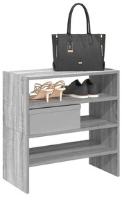 vidaXL Rafturi pentru pantofi 2 buc stivuibile gri Sonoma 60x30x30,5cm