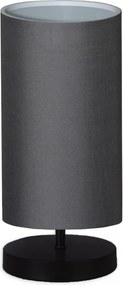 Veioza AYD-2897, gri antracit/negru, material textil/lemn, 15x30 cm
