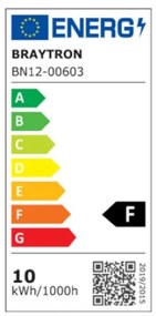 Aplica LED Mirrora BR-BN12-00603, cu intrerupator, 10W, lumina calda, IP44, alba, Braytron