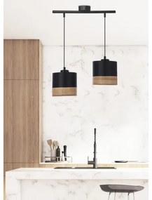 Lustră pe cablu PORTO 2xE27/60W/230V negru/maro