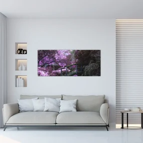 Tablou -cu grădina violetă (120x50 cm), în 40 de alte dimensiuni noi