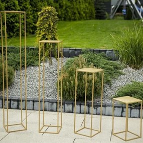 Suport pentru flori 100x24 cm, culoare aurie