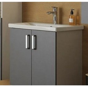 Set mobilier baie (masca cu 2 usi si lavoar) Kolpa San Evelin 65x46xH64 cm, antracit
