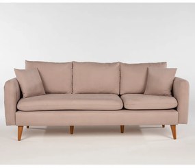 Canapea cu 3 Locuri Sofia, 215 x 91 x 85 cm, Bej