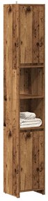 vidaXL Dulap de baie, Lemn vechi, 30x30x183,5 cm, PAL