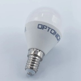 Bec LED sferic 8.5W(54W) Optonica, E14, G45, 800 lm, lumina neutra (4500K), opal, clasa energetica F