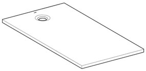 Cadita de dus rectangulara Geberit Olona alb 140x100 cm