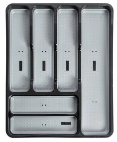 Organizator ustensile de bucătărie Addis Basic, negru-gri