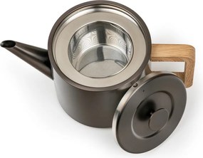 Ceainic gri cu filtru din oțel inoxidabil 1,1 l Duet Narvik – Bredemeijer