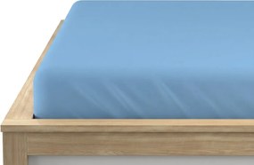 Cearsaf Jersey BASIC bleu deschis 180 x 200 cm