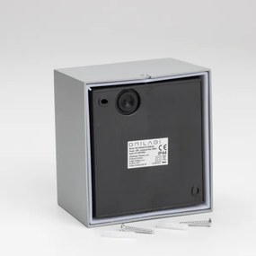 Aplică LED de exterior cu senzor Brilagi TERNI LED/12W/230V gri IP44