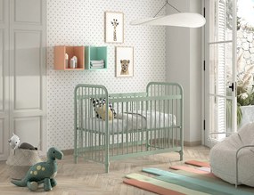 Pătuț Bebeluși BRONXX, Verde Olive, 60 x 120 cm (Metal) – BRONXX – Vipack