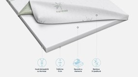 Topper saltea Sleepy, Bamboo Deluxe, 90x190x5, Moale-medie