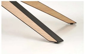 Masă de bucătărie Quentin, lemn natural / negru