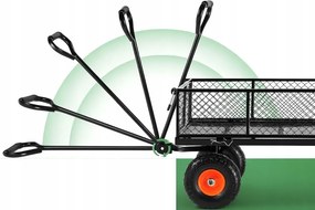 Cărucior de grădină multifuncțional 3in1 cu o capacitate de încărcare de 200 kg