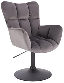 HR650N Grafit Catifea Scaun cu Bază Neagră