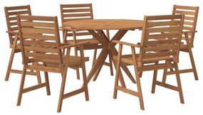 3283567 vidaXL Set mobilier de grădină, 6 piese, lemn masiv de acacia