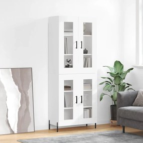 vidaXL Dulap înalt, alb, 69,5x34x180 cm, lemn compozit