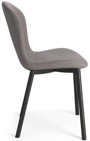 MAZZONI EXPORT FIORA Gri deschis Taupe (material Basel 34) - SCAUN MODERN TAPIȚAT PENTRU SALON/SUFRAGERIE LOFT