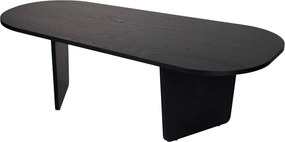 Masuta cafea OVALIS, negru, PAL, 130x65x40 cm