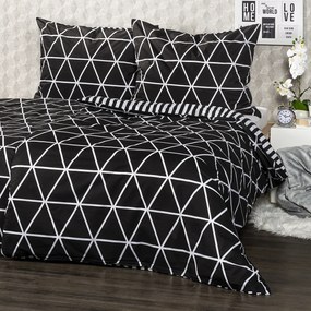 Lenjerie bumbac 4Home Galaxy, negru, 220 x 200 cm, 2 buc. 70 x 90 cm