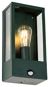 Lampă de perete exterioară verde închis cu senzor de mișcare IP44 - Rotterdam