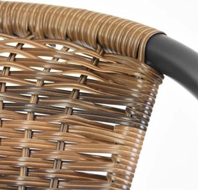 Scaun bistro de grădină, stivuibil, maro