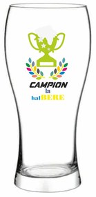 Pahar pentru bere, cu mesajul "CAMPION la halBERE", 500 ml