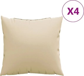 vidaXL Perne de canapea, 4 buc., beige, 50x50 cm, textil