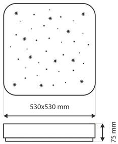 Plafonieră LED dimabilă NERIS LED/60W/230V 2700-6500K + telecomandă