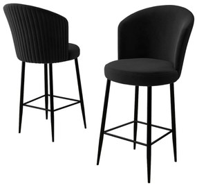 Set de scaune de bar Alte Black, 2 bucăți, 2 buc.