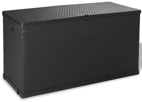 vidaXL Cutie depozitare pentru grădină antracit 120x56x63 cm PP ratan