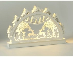 Decorațiuni LED de Crăciun Pădurea de iarnă,29x4,5x19 cm, 6 LED-uri, alb cald