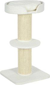 PawHut Stâlp de Zgâriat Per Pisici Con Lettino, Rivestimento Peluche E Palo In Sisal | Aosom Romania