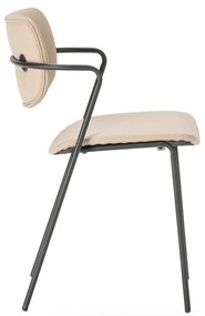 Scaune de dining bej 2 buc. Maika – Marckeric