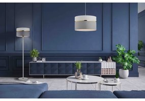 Lustră pe cablu Argon 4285 KASER 1xE27/15W/230V gri/albă/alămie