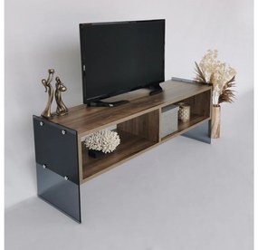 Masă TV/Dulap Vamebo 2 (Nuc + fumuriu) . 1095365