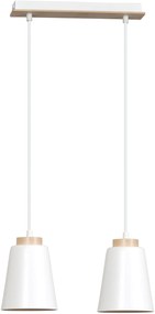 Emibig Bolero lampă suspendată 2x60 W alb 443/2