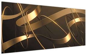 Tablou - Panglici de bronz (120x50 cm)
