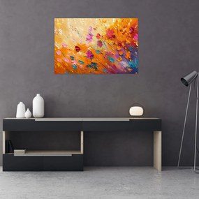 Tablou - Pictură flori colorate (90x60 cm)