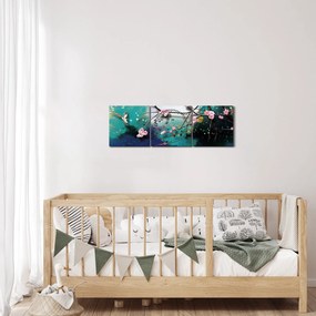 Tablou - Copac,grafic (cu ceas) (90x30 cm)
