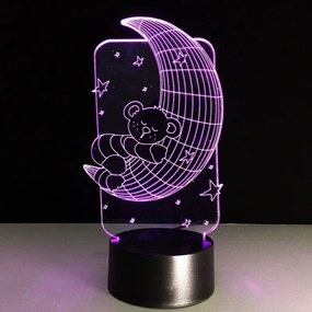 Lampa 3D LED - Bebe Luna -neagra