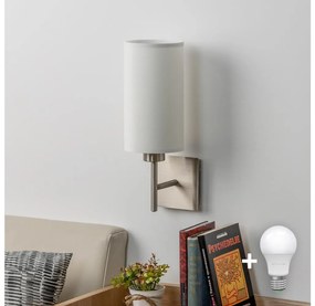 Aplică LED Eglo TUNJA 1xE27/60W/230V crom mat/alb