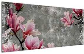 Tablou cu flori (120x50 cm)