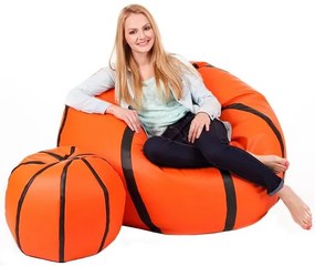Set fotolii puf Basketbal XXXL + XXL + L (portocaliu + negru). 1054539