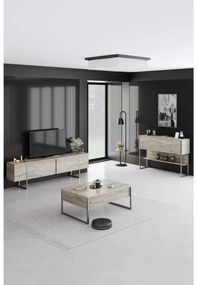 Mobilier living Luna set (Travertin + Argintiu) . 1102333