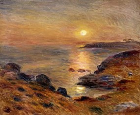 Reproducere The Setting of the Sun at Douarnenez; Couche de Soleil a Douarnenez, 1883, Renoir, Pierre Auguste