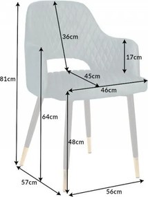 Set de 2 scaune elegante Paris albastru petrol